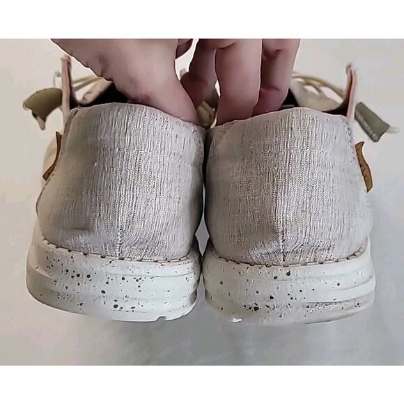 Hey Dude Wendy Chambray White Nut Size 10 Slip-On Shoes GUC - Picture 8 of 10